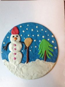 Снеговик из дисков